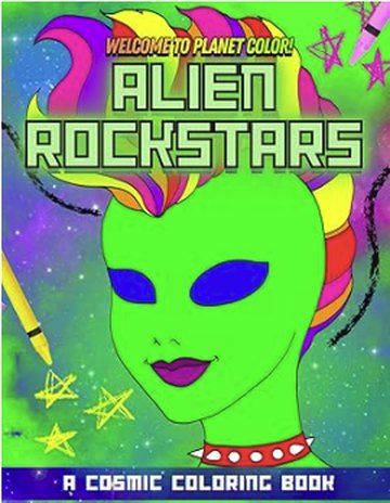 Alien Rockstars coloring book