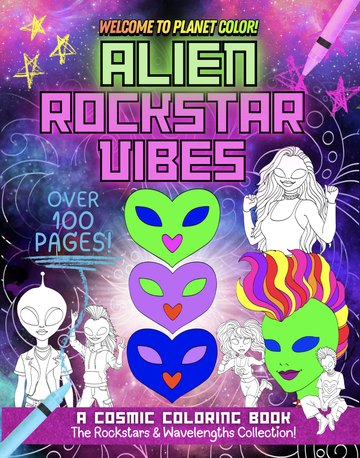 Alien Rockstar Vibes coloring book